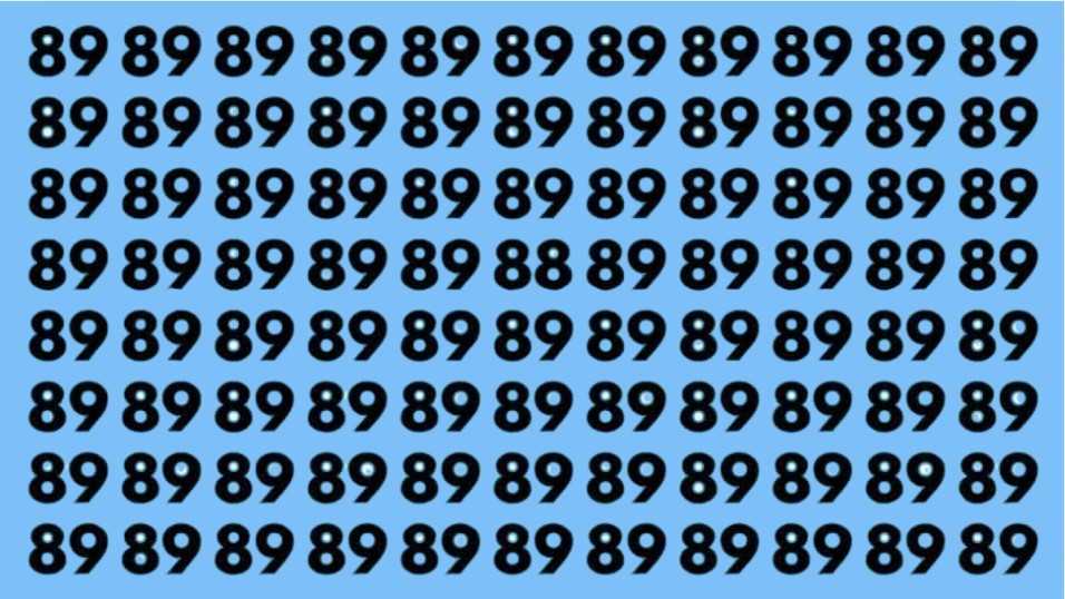 Kur yra 88 tarp 89: reikia turėti aštrų žvilgsnį, kaip erelio, kad surastumėte paslėptą skaičių