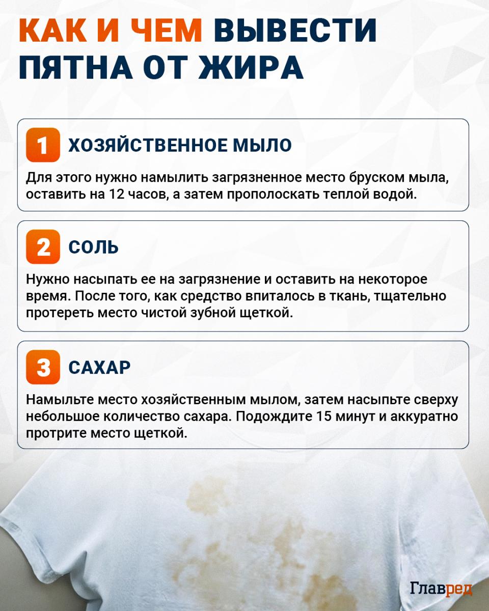 Kaip ir kuo pašalinti riebalų dėmes